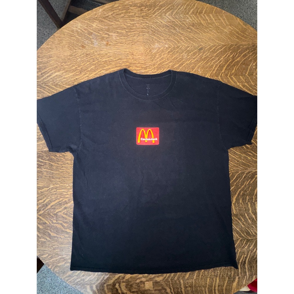 Travis Scott x McDonalds Cactus Jack Sesame T Shirt Black L 2020 Authentic